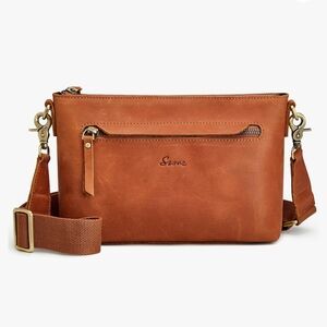 S-Zone Leather Crossbody Bag